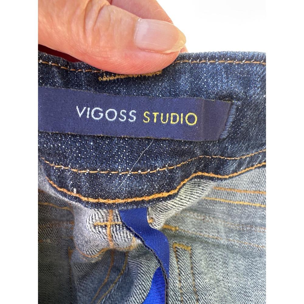 Vigoss Studio The New York Short Dark Wash Denim Cut Off Size 13/14 SH20848NB16 - Picture 4 of 7